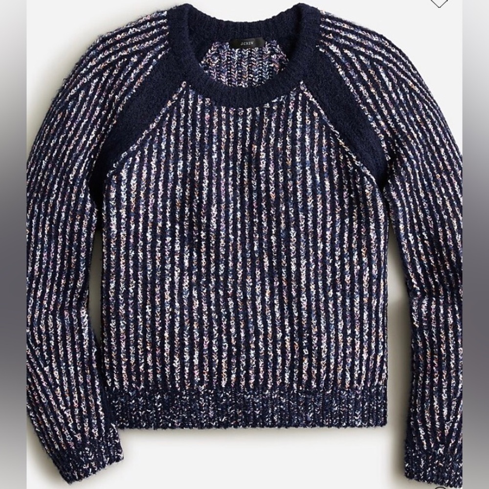 J. Crew Multicolor Space-dyed Crew Neck Sweater